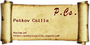 Petkov Csilla névjegykártya