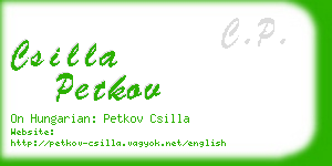 csilla petkov business card